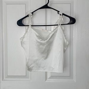 Silk white crop top